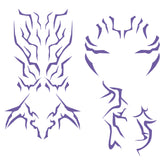 Kpop Demon Hunters Rumi Purple Tattoo-Sticker Halloween Karnevals Kostümbeschriftung